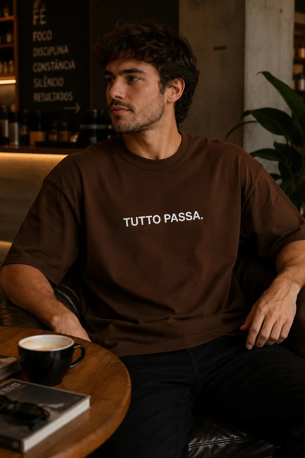 Camisa Oversized Tutto Passa Marrom